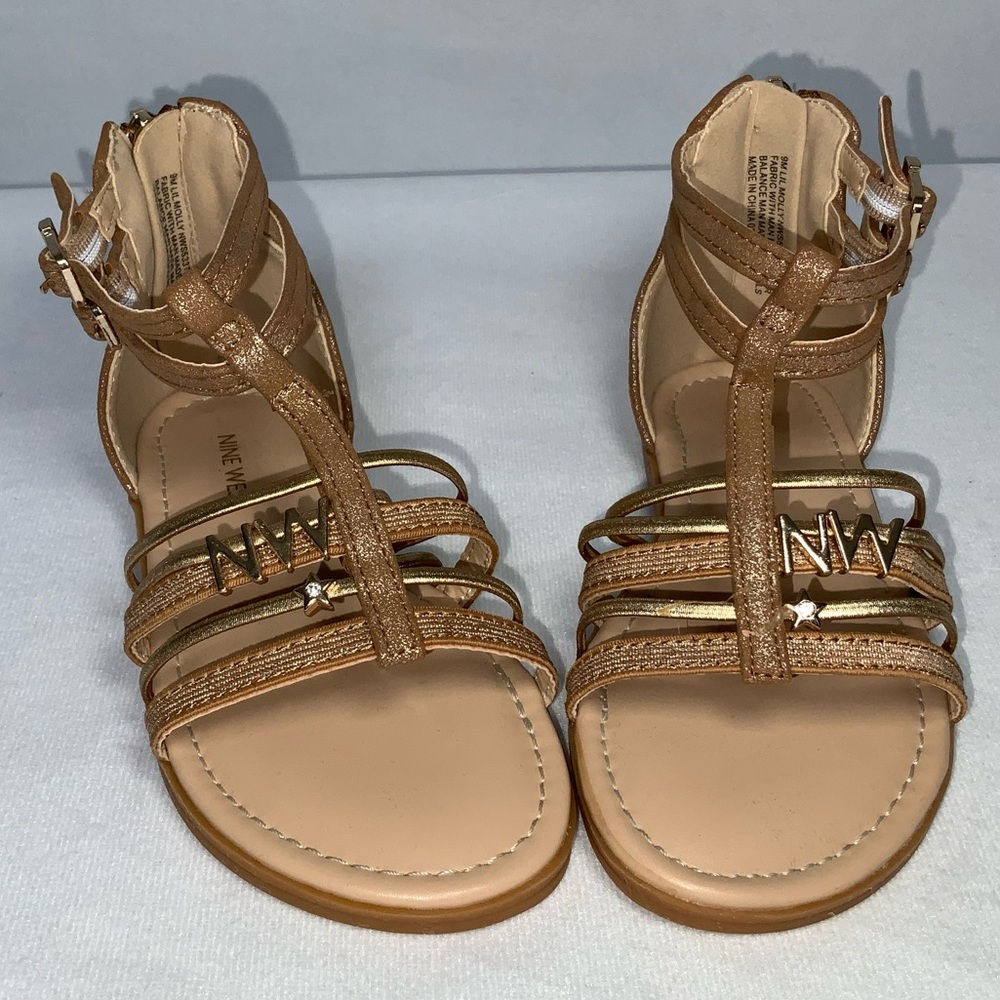 Nine West Gold gladiator sandals